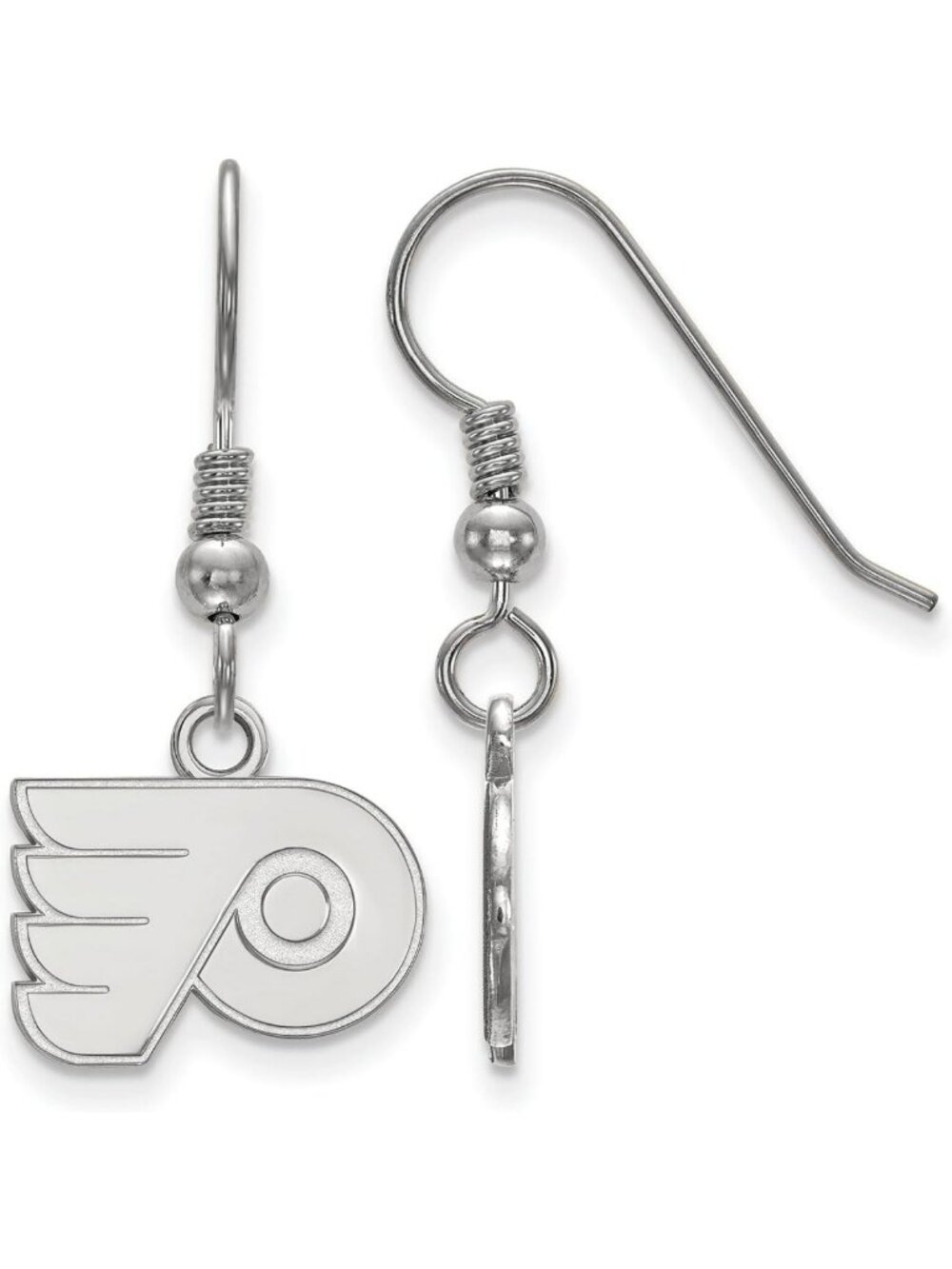 Sterling Silver Extra Small Dangle Earrings 3/8 Inch - Perfect for Flyers Fans!